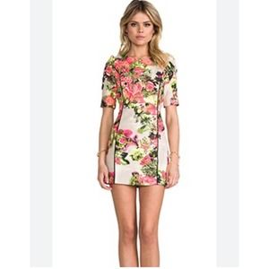 Revolve Line & Dot Organic Slim Botanical Garden Mini Dress Womens Size: S NWT